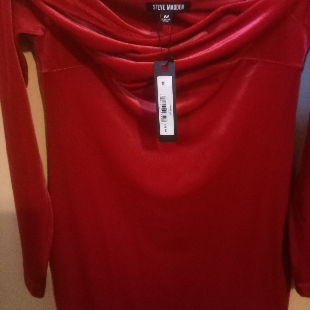 Steve Madden Red Velvet Dress